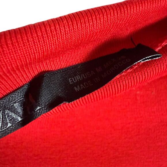 Zara Red Long Sleeve Layered Ruffle Flounce Hem High Neck Mini Dress Size Medium - Picture 4 of 7